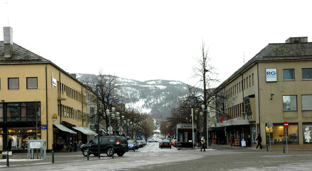 Kongensgate i Steinkjer. Foto.