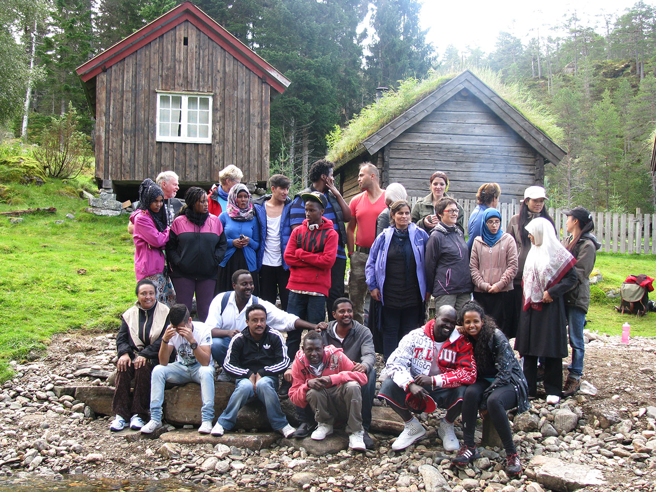 Elever ved Gloppen opplæringssenter besøker Nordfjord Folkemuseum